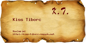 Kiss Tiborc névjegykártya